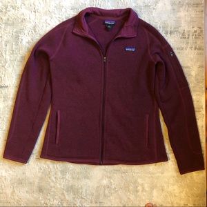Patagonia Fleece Full-Zip Jacket in Maroon Size L